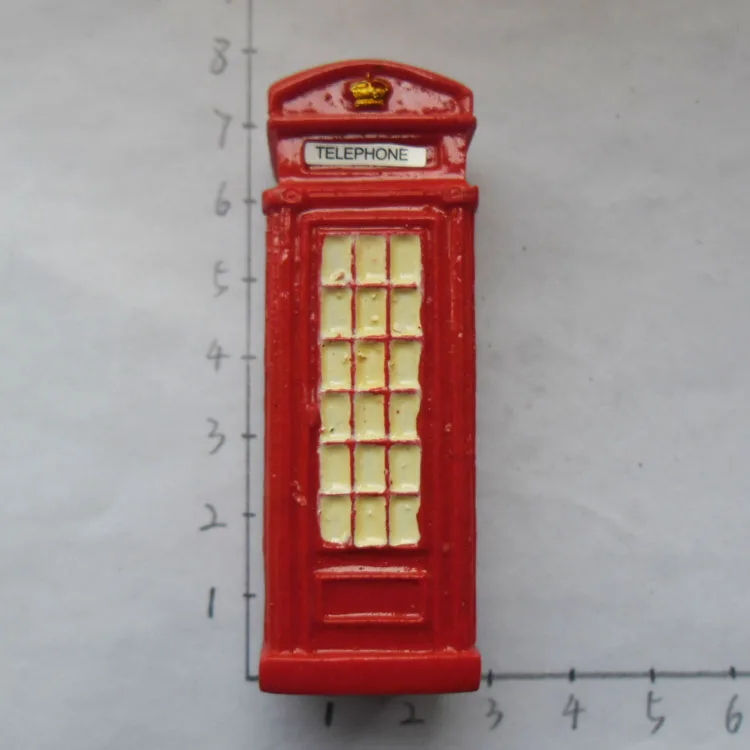 Лондонская достопримечательная телефонная будка дорожный сувенир магниты на