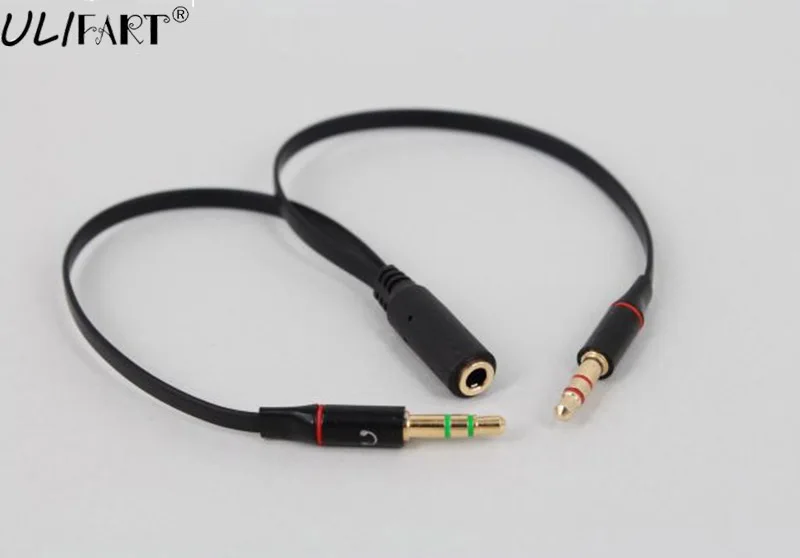 ULIFART 3.5mm Female to 2 Male Headphone Mic Audio Y Splitter Flat Stereo Adapter Cable For Laptop | Компьютеры и офис