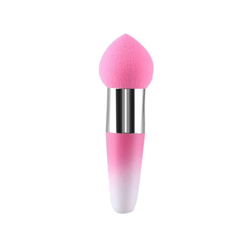1 pc puff ELECOOL, 1 шт., натуральные волоконные волосы, рассыпчатая пудра, кисти для макияжа, одноконтурная основа, тени для век, румяна, кисть, инструмент, золотой цвет - Handle Color: 1 pc puff