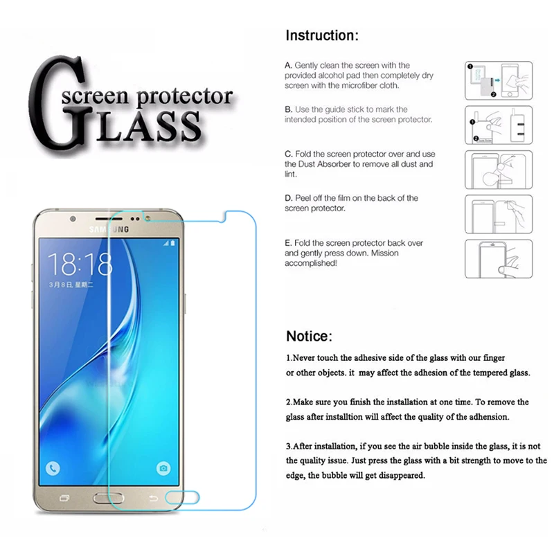 Закаленное стекло для Samsung Galaxy J3 J5 J7 A3 A5 A7 2015 2016 2017 защита экрана 9H Защитное