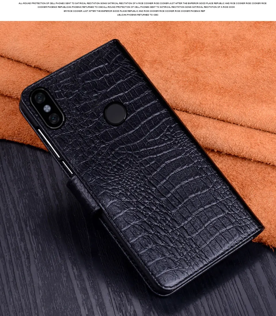 RYKKZ 4 цвета натуральная кожа флип-чехол карта для Xiaomi Redmi Note 5 защитный чехол кожаный чехол