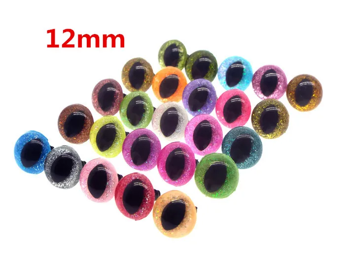 

12mm amigurumi accessories safety stuffed animal eyes for toys plush plastic eyes for crafts cat eyes 10pairs
