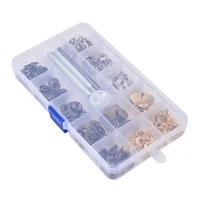 40pcsset metal snap fasteners kit snaps buttons press studs with fixing tool 12 5mm for leather craft clothes bags decorating f