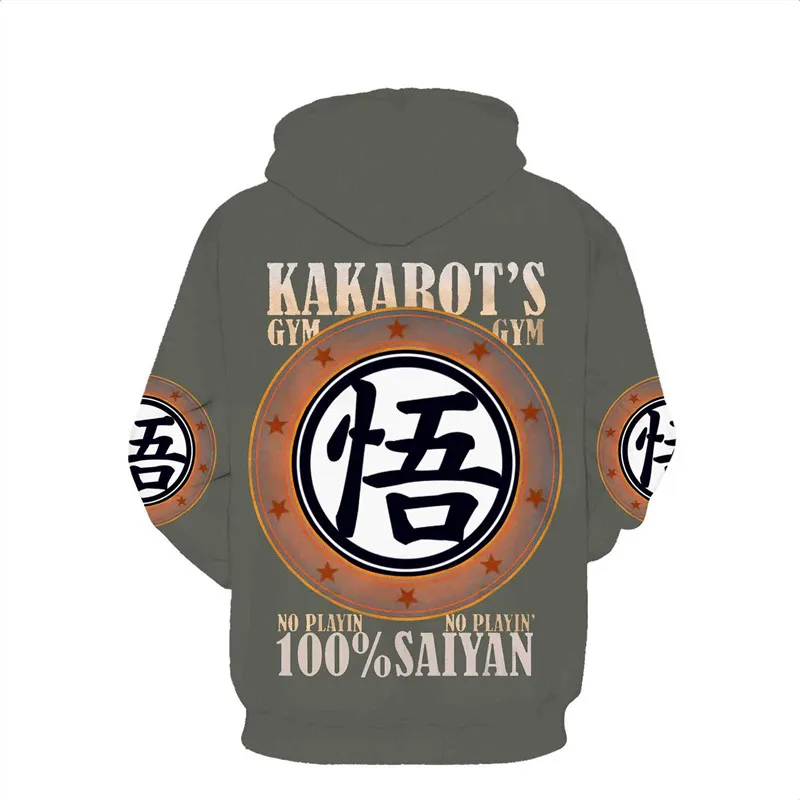 Мужская толстовка с капюшоном драконом 3D аниме худи для Вегета Homens Sweat Homme Sudaderas Con
