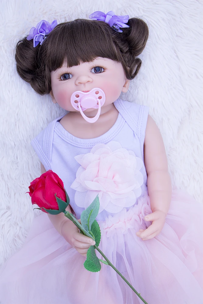 Высокое качество силикона Bebe Reborn Девочка Кукла 22 &quotмилый для новорожденных