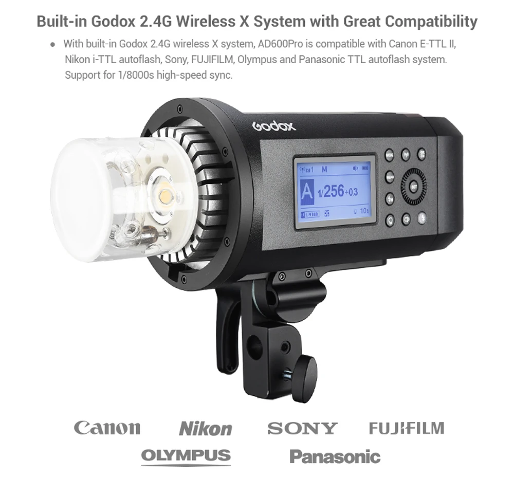 Внешняя вспышка Godox Witstro AD600Pro ttl, литий-ионная батарея HSS 2,4G, триггер H600P, удлинительная головка, софтбокс, светильник для вспышки