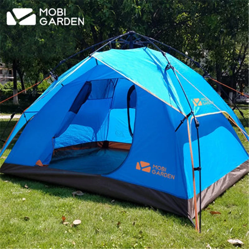 Mobi Garden/кемпинговая палатка большое пространство 3-4 человека двухслойная