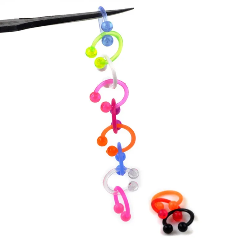 Разноцветные акриловые кольца 10 шт./компл. отправляются случайным образом для