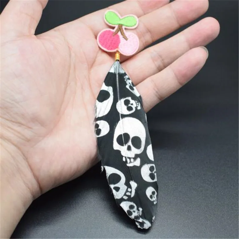 Одежда для женщин и мальчиков с вышивкой железные нашивки ним милые вишневые