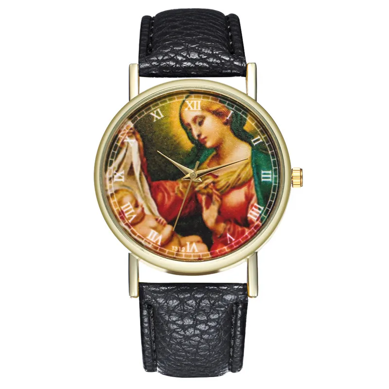 FUNIQUE кожаные Наручные часы Madonna женские Брендовые повседневные наручные