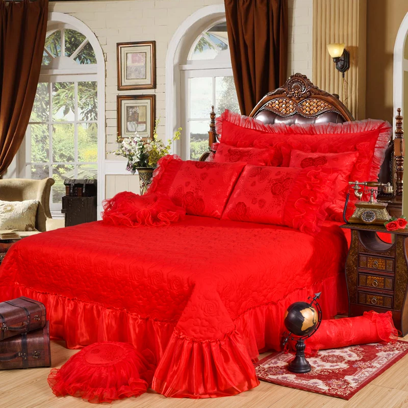 Роскошное Королевское пятно жаккард кружевной комплект постельного белья