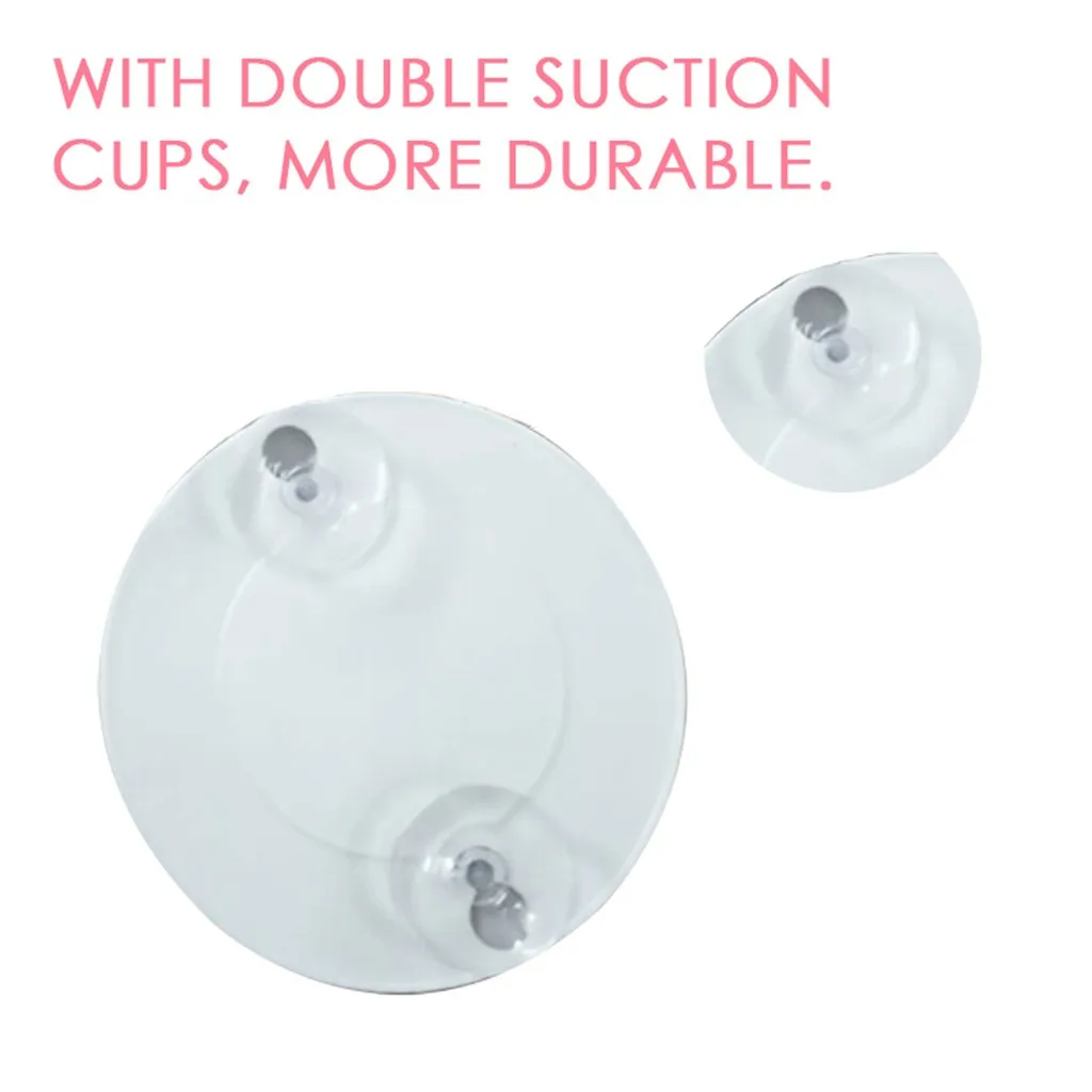 Mini Pocket Mirror Convenience Portable 10X Pagnifying Glass With 2 Suction Cups Round Cosmetic Silver Makeup Facial Details | Красота и