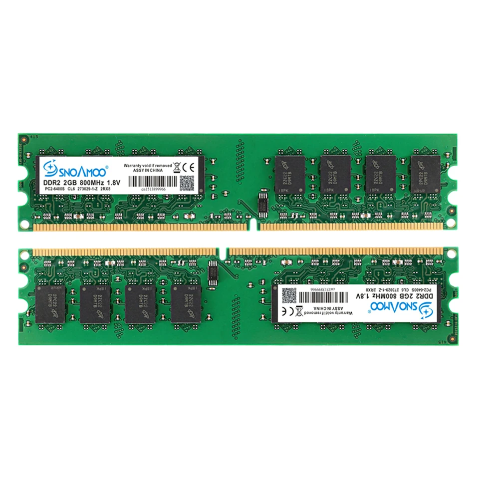 SNOAMOO Настольный ПК ОЗУ DDR2 1G/2 ГБ 667 МГц PC2 5300s 800 6400S DIMM без ECC 240 Pin 1 8 V для Intel памяти