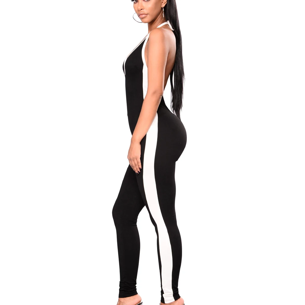 Лето 2019 г. без рукавов женский комбинезон тренировки Фитнес Спортивные штаны