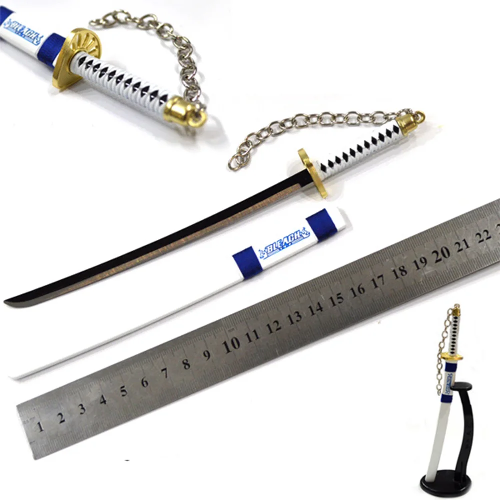 Tousen Kaname ELBCOS Bleach Ichigo Renji Aizen Ichimaru Gin Hitsugaya Ulquiorra Byakuya Rukia 22 см/8,7 ''Меч Модель игрушки настольные украшения - Цвет: Tousen Kaname