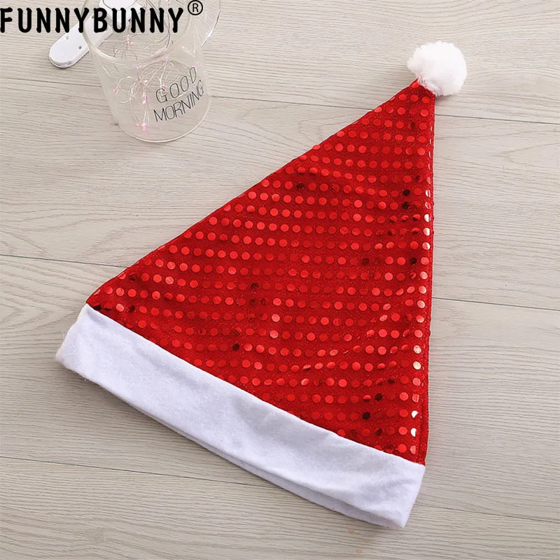 Рождественская шляпа FUNNYBUNNY кепка с блестками аксессуары для рождественской