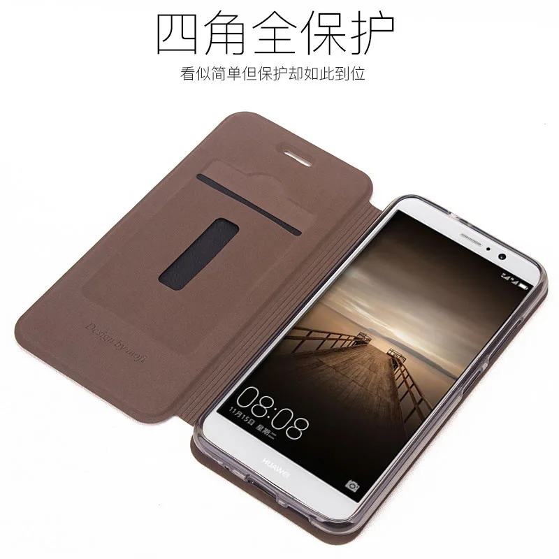Оригинал mofi для huawei mate 9 leather case откидная крышка внутренний мягкий силиконовый тпу