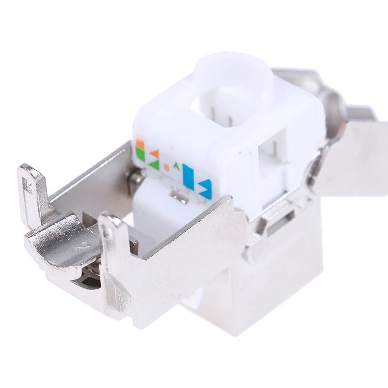 Фото Keystone Cat6A Экранированный FTP металлический модуль сетевой Jack Соединительный Keystone Cat6A Экранированный FTP металлический модуль сетевой Jack Соединительный