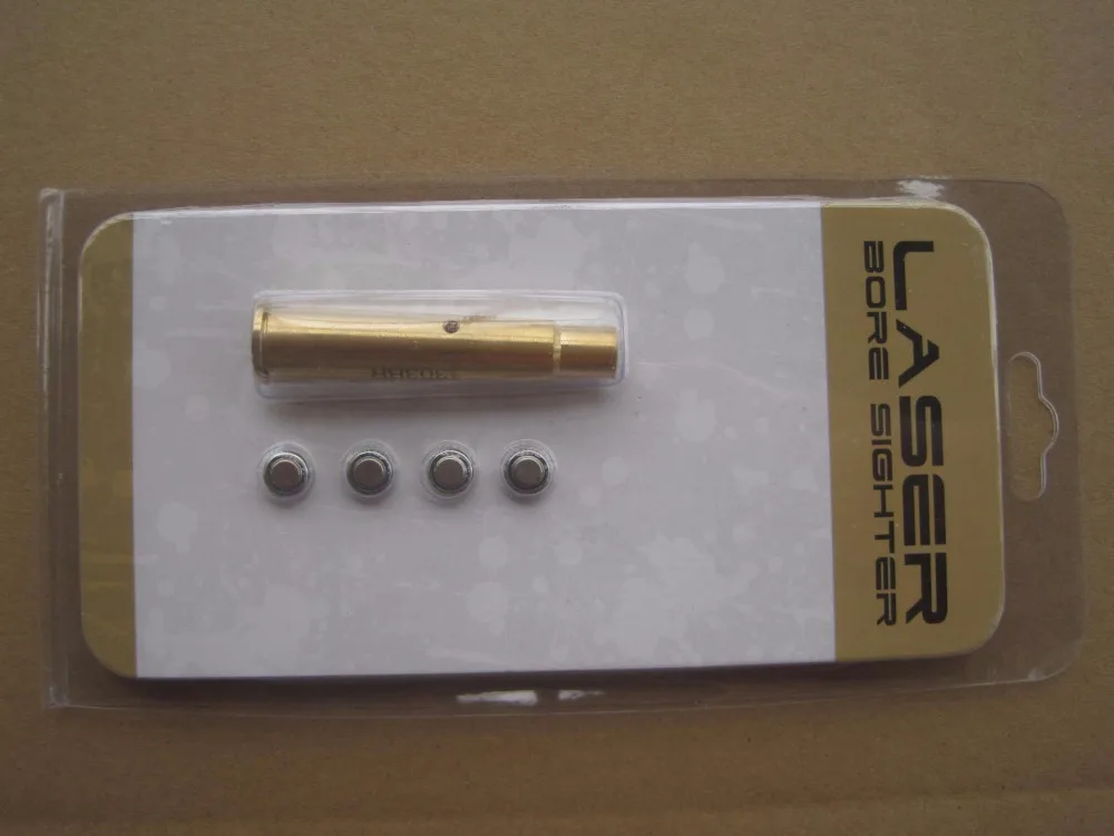 

303 BR Cartridge Laser Bore Sighter .303 Laser Bore Sight Red Laser Brass With batteries free shipping