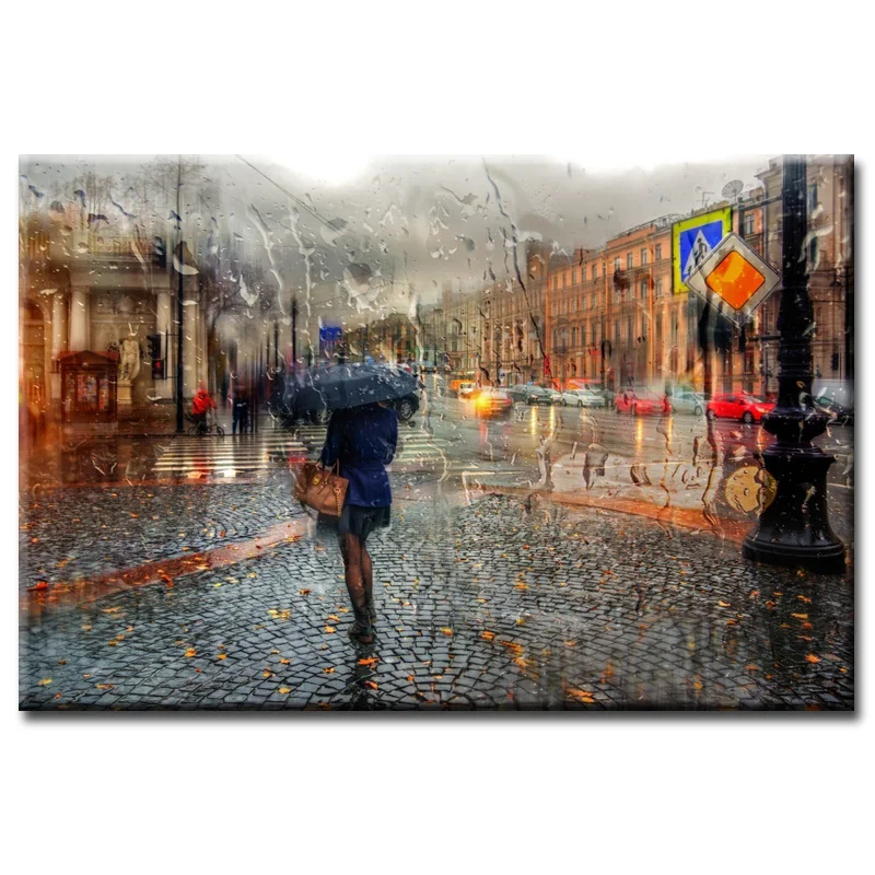 Оптовая продажа Street View серии Плакат Живопись Пользовательские холст печать на