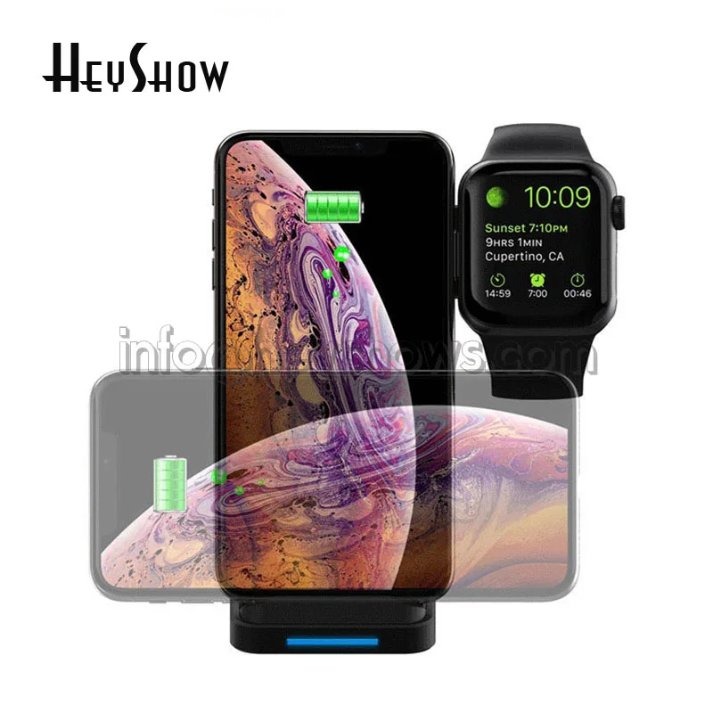 Держатель для смартфона и смарт часов 2 в 1 iWatch Band 4 3 с функцией беспроводной