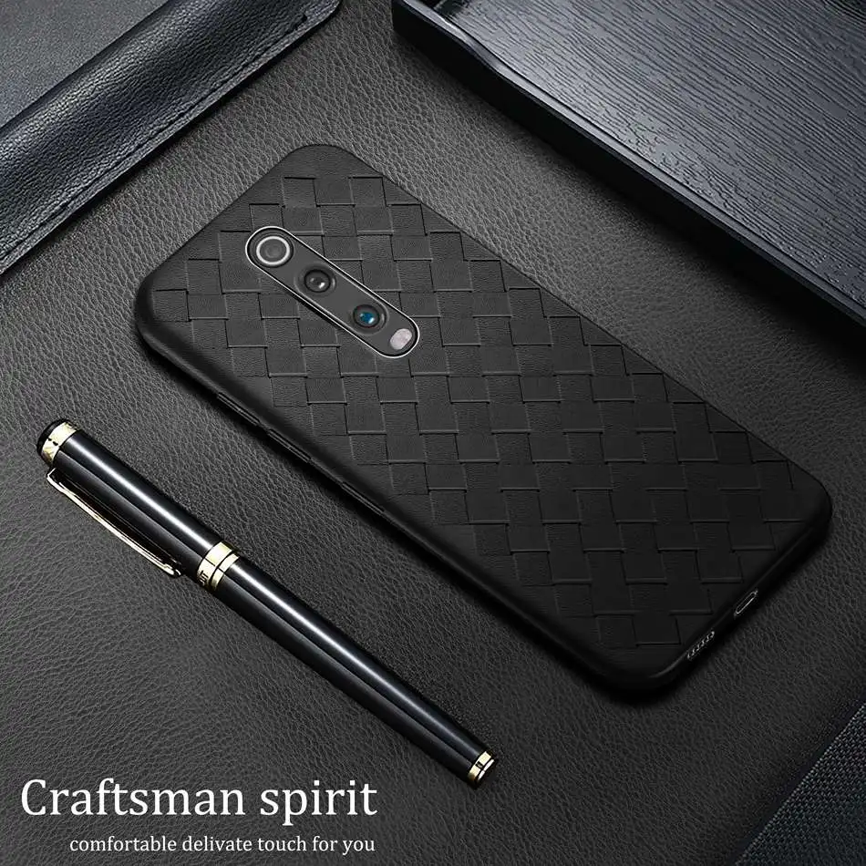 Роскошный ткачества чехол для Xiaomi Mi 9 T Мягкий Силиконовый ТПУ телефона Redmi K20 Pro K 20