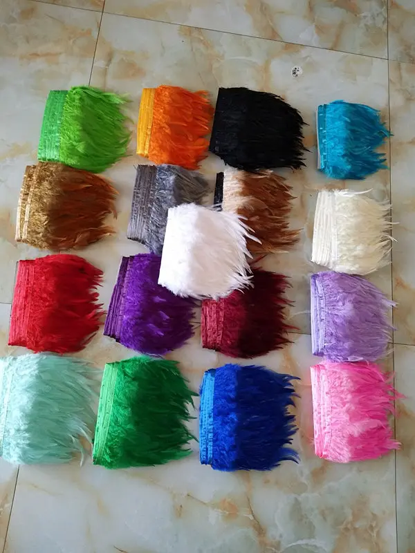 Петушиное перо 1 ярд Высококачественная натуральная Турецкая перьевая лента