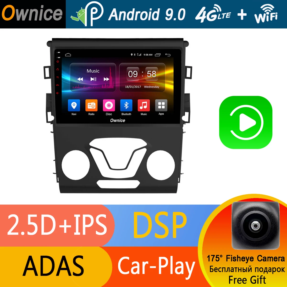 " ips Octa 8 Core Android 9,0 автомобиля gps DVD радио плеер для Ford Mondeo 2013 аудио стерео Мультимедиа 4G, Wi-Fi