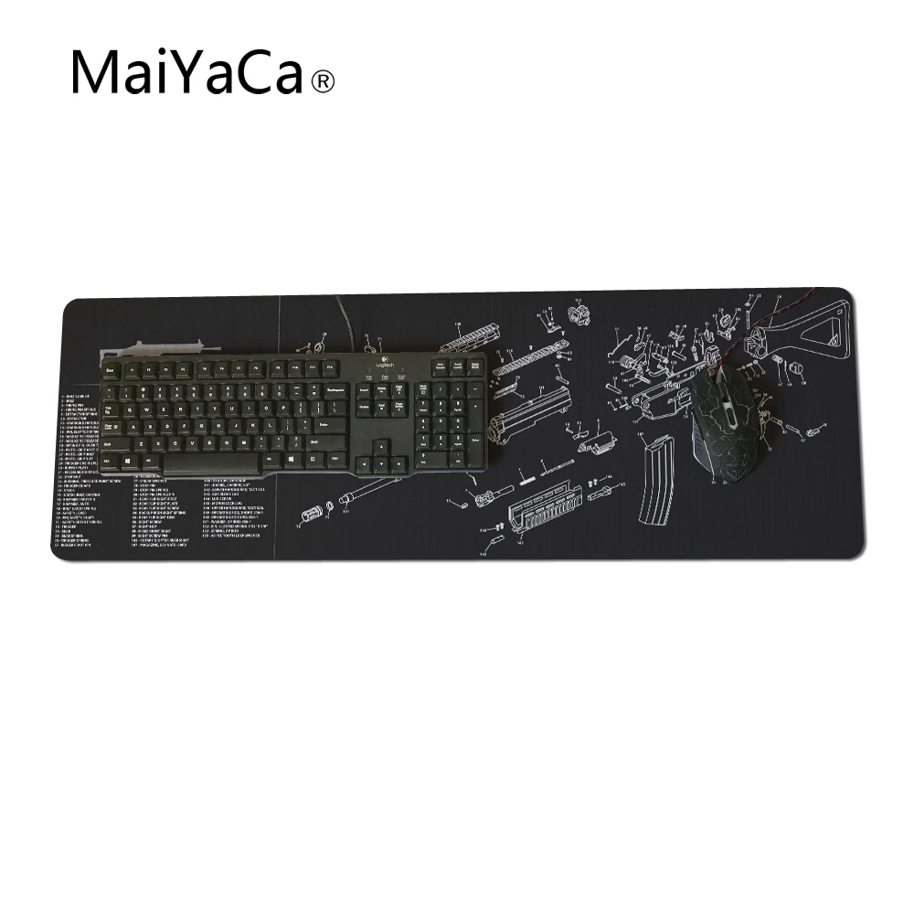 MaiYaCa TAC2 детали для оружия команды 400x900x2 мм Противоскользящий коврик для мыши геймер большой профессиональный игровой коврик для мыши Grande клавиатура