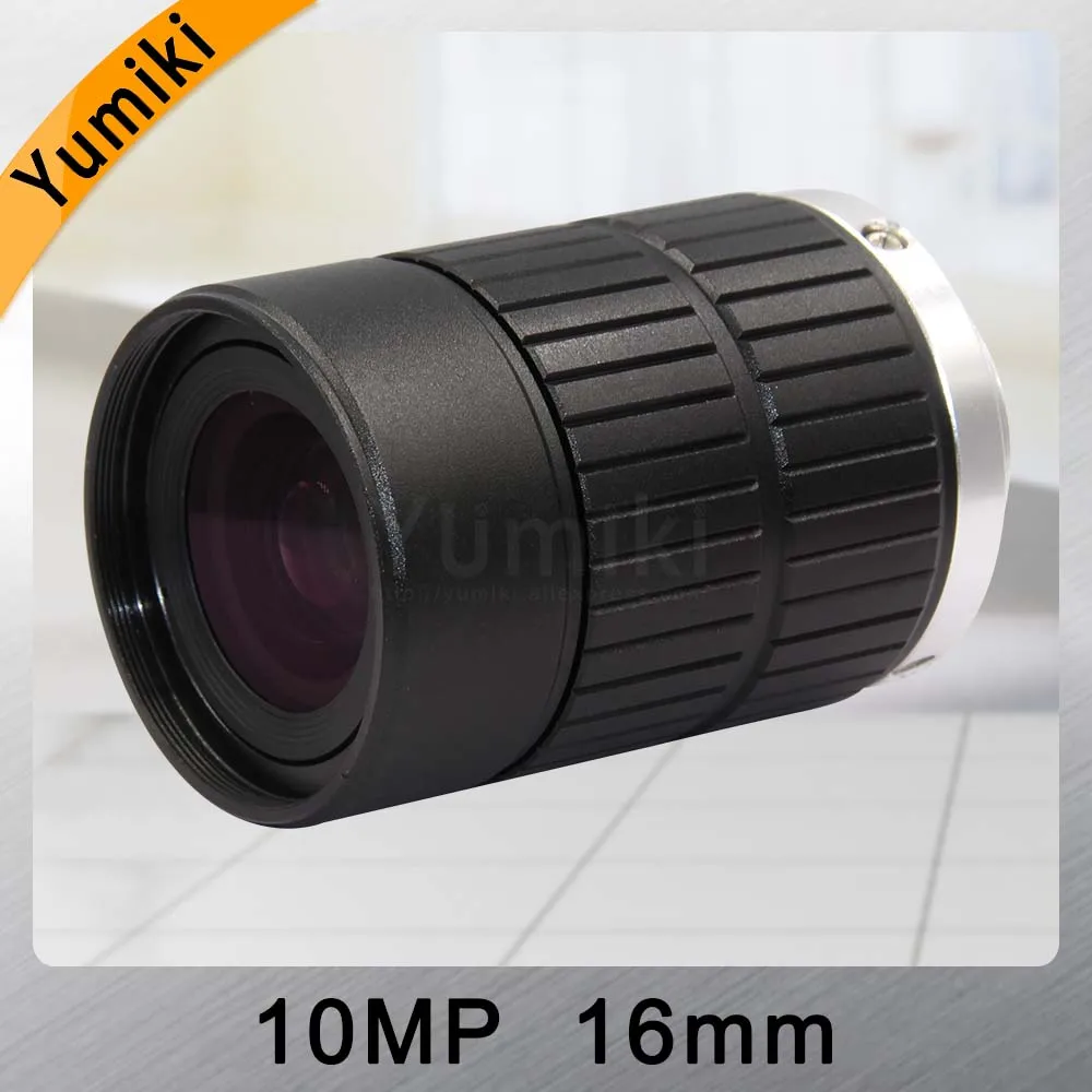 Объектив камеры видеонаблюдения Yumiki HD 10MP 16 мм F1.4 диафрагма Крепление C для или