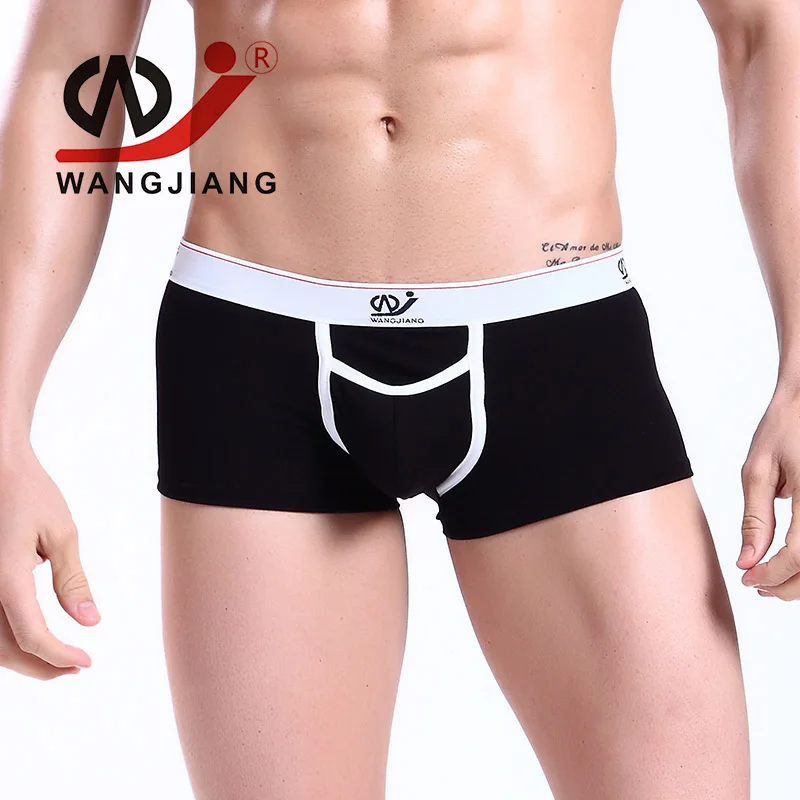 2008 PJ black Сексуальные мужские трусы-боксеры cueca Siamese, модальное Мужское нижнее белье, мужские Трусы Calzoncillos, прозрачные мужские трусы-боксеры 2008 PJ - Цвет: 2008 PJ black