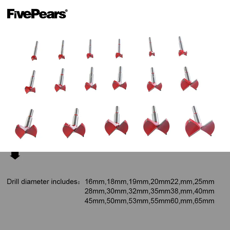 Фото FIVEPEARS FREE SHIPPING 30-65mm Drill Bits Professional Forstner Woodworking Hole Saw Cutter Инструменты FIVEPEARS FREE SHIPPING 30-65mm Drill Bits Professional Forstner Woodworking Hole Saw Cutter Инструменты