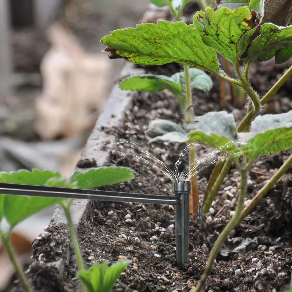 

50pcs Dripper 360 Degree Adjustable Drippers Water Flow Irrigation on Stake Emitter Drip System Garden Supplies