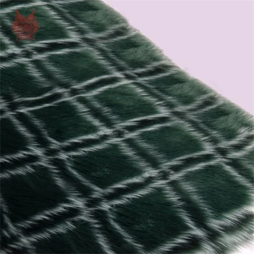 Green Мягкий шотландский стиль Тяжелая клетчатая прямоугольная плюшевая ткань из искусственного меха 160*45 см для костюмированной одежды tela de piel sintética SP5767 - Цвет: Green