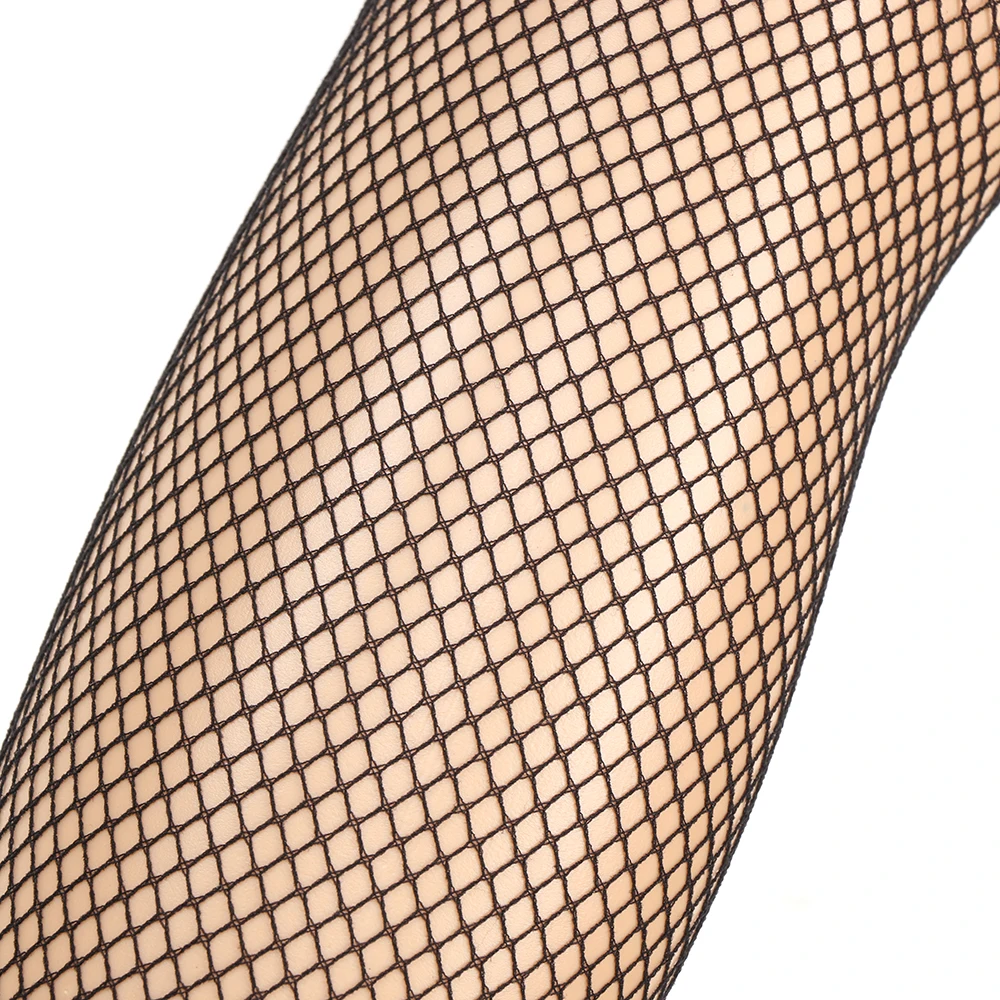 Женские сексуальные прозрачные блестящие колготки черные с дырками для