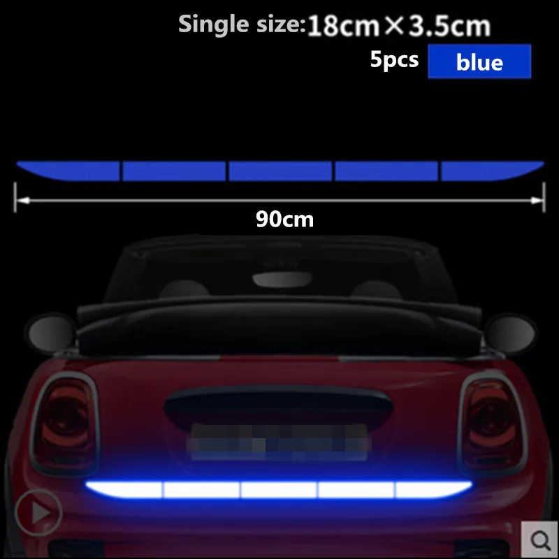 5X автомобильные отражающие наклейки наклейка на бампер для хвостовой части