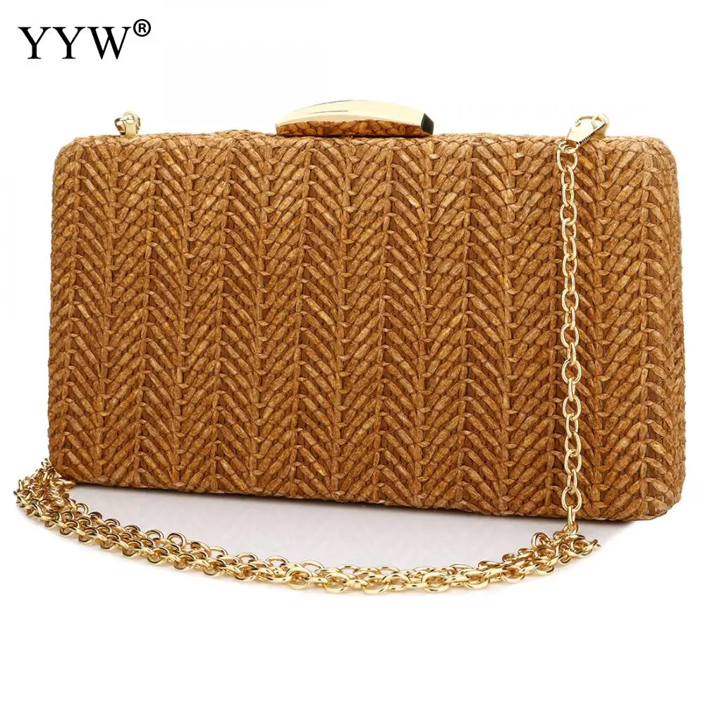 YYW розовый соломенный тканый клатч для женщин Sac основной Femme хаки тканая Летняя Пляжная сумка на плечо вечерняя Вечеринка свадебные сумки