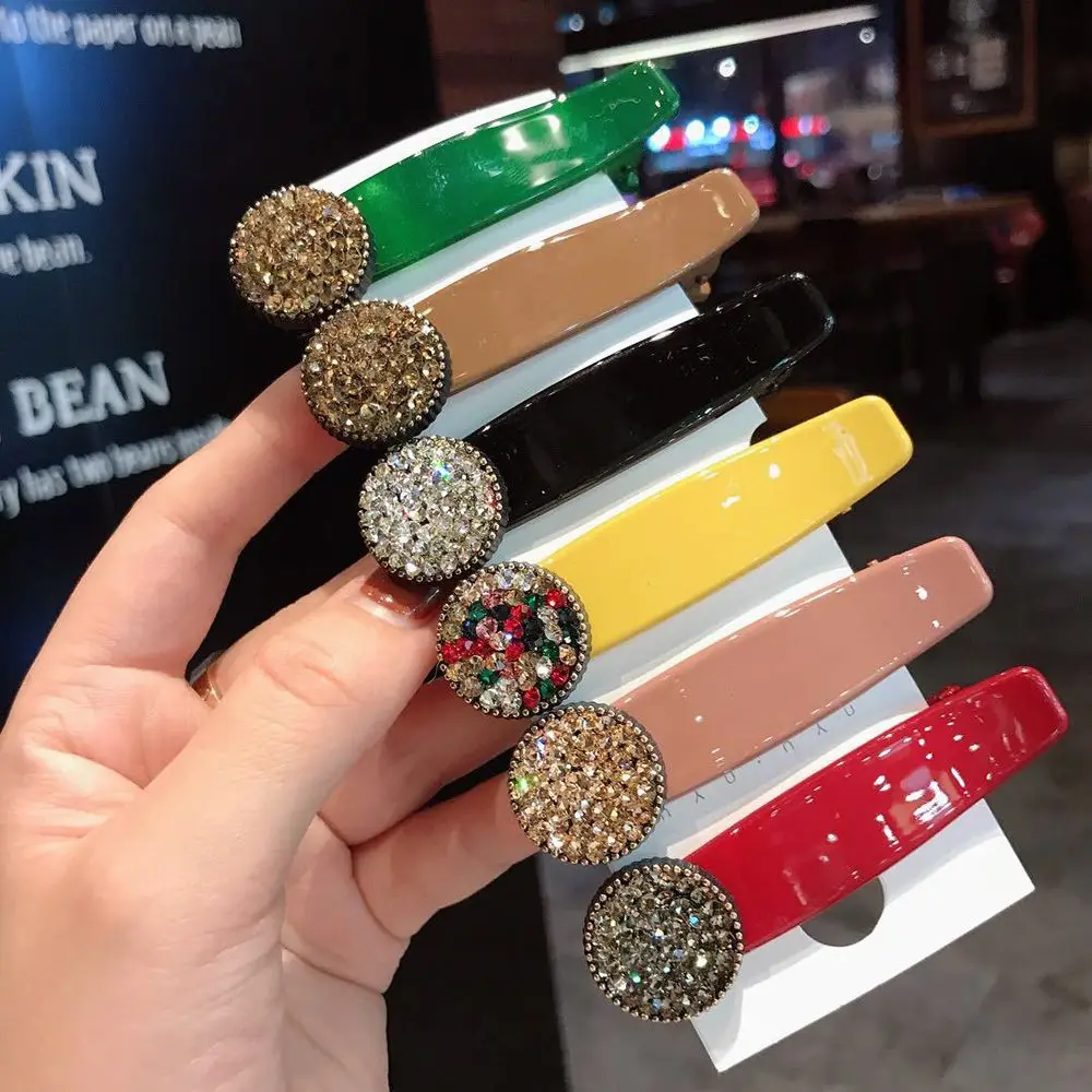 2020 Корейская акриловая дисковая вспышка со стразами винтажная элегантная