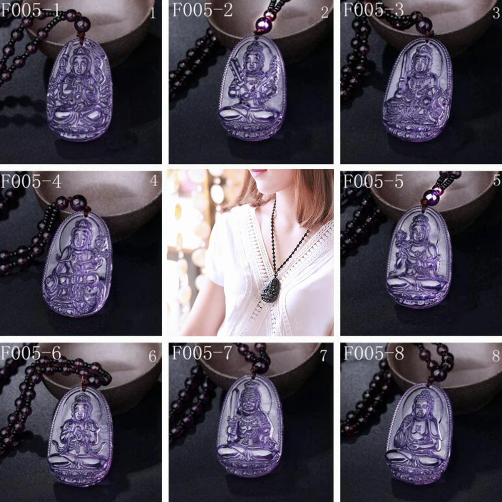 Этнический стиль натуральный камень Reiki лечебная подвеска-кристалл ожерелье