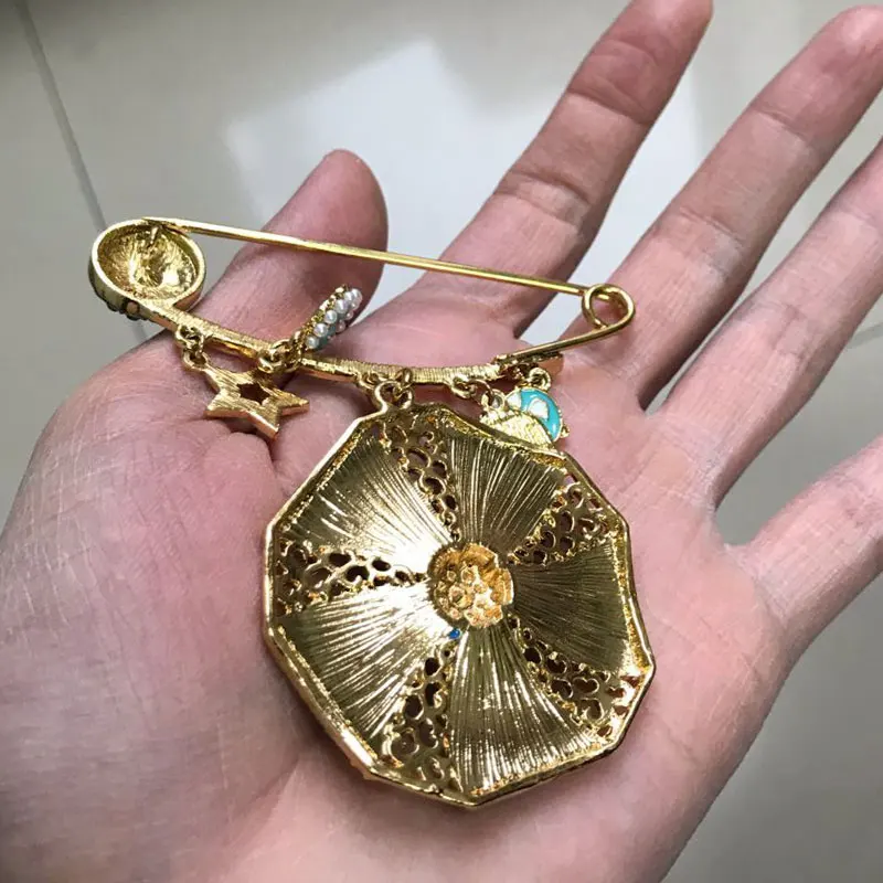 muslim islam Mohammed Allah Turkish evil eye Scarf Hijab crystal Stainless Steel Pin brooch Baby | Украшения и аксессуары