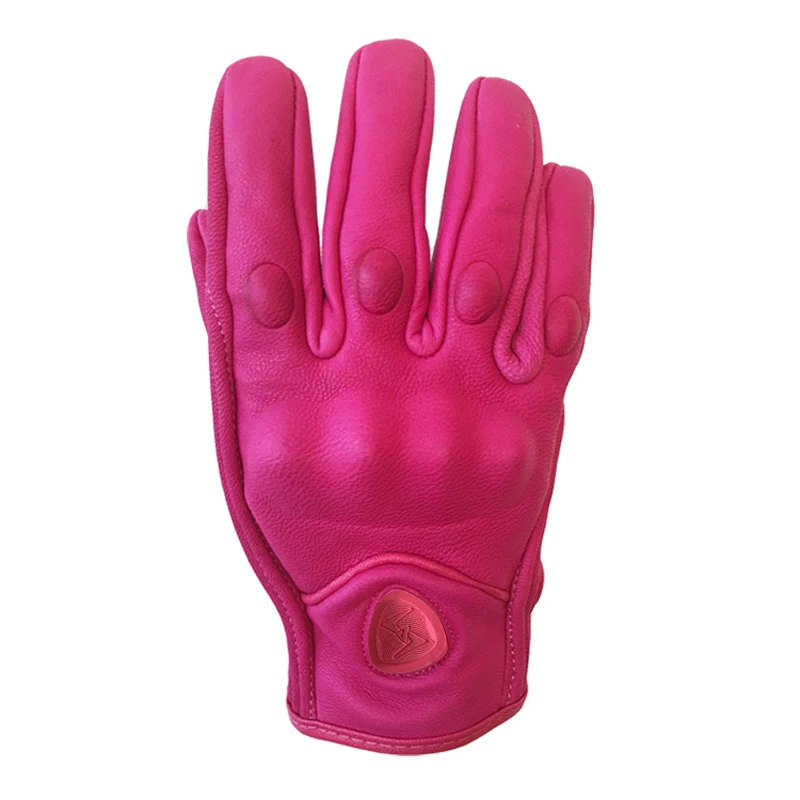Spoolu etbike fox Women's Gloves Pink Imported Lambskin Motorcycle gloves Locomotive Racing Shoulder Full Finger Cycling | Автомобили