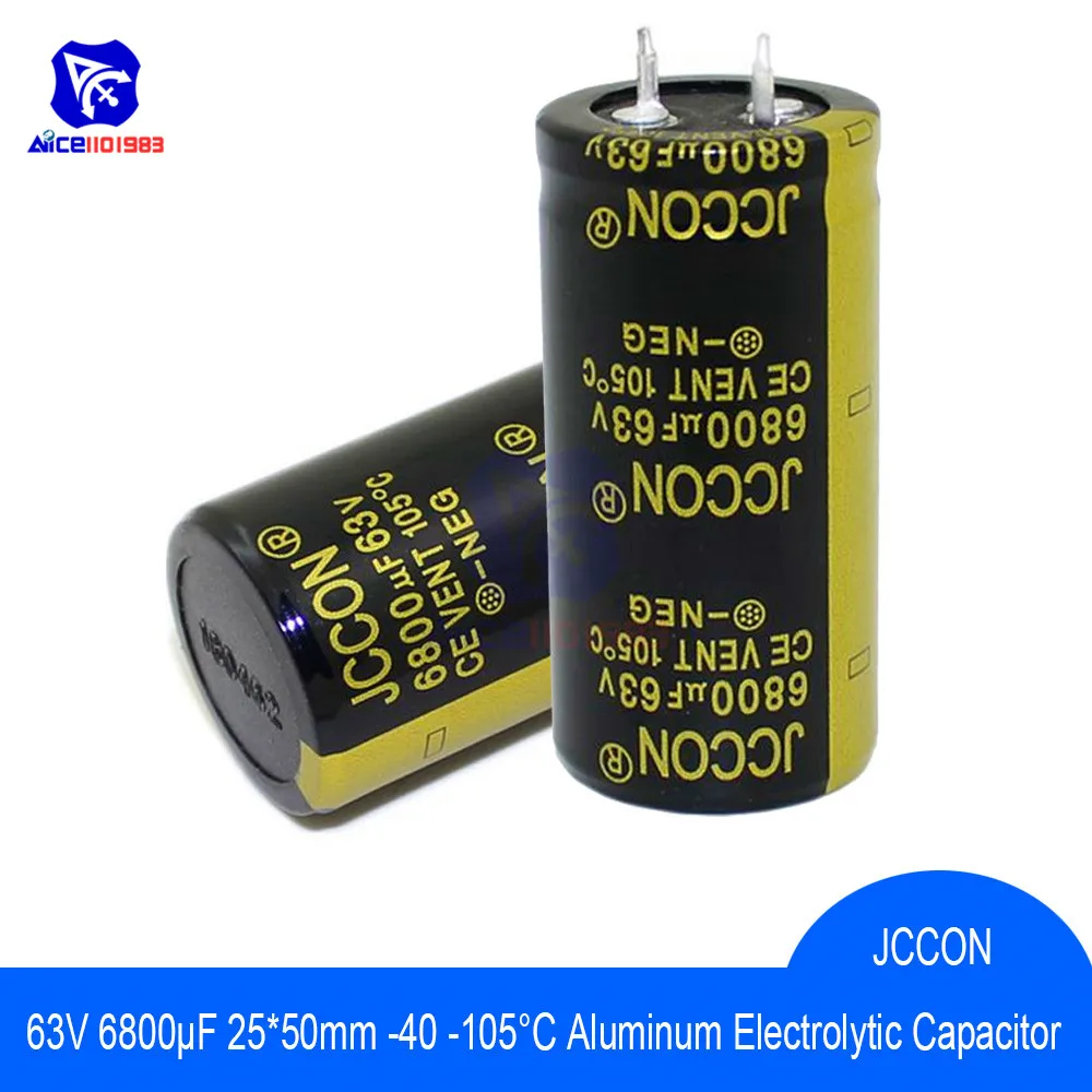 Алюминиевый электролитический конденсатор 63V 6800uF 25x50 мм Высокочастотный
