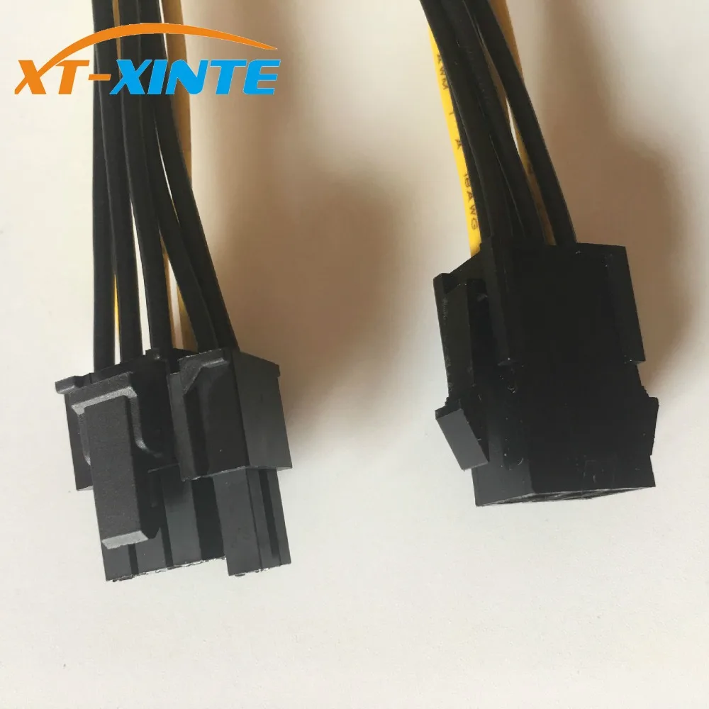 XT-XINTE видеокарта 6PIN до 8PIN Кабель-адаптер питания 6P 8P шнур PCI-Express конвертер провод