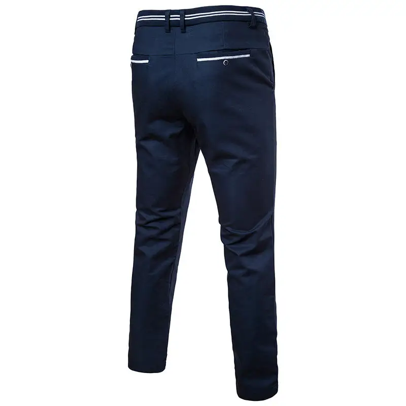Новый британский стиль Slim fit Большой размер сплошной цвет 30 38 молния дизайн
