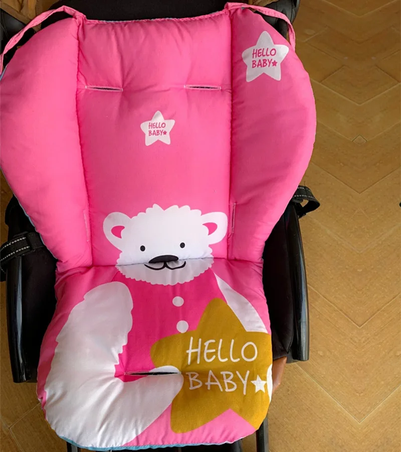 Cute Polar Bear Baby Stroller Seat Cushion Pushchair Pram Cotton Mattress Baby Carriage Seat Padding Liner Stroller Accessory