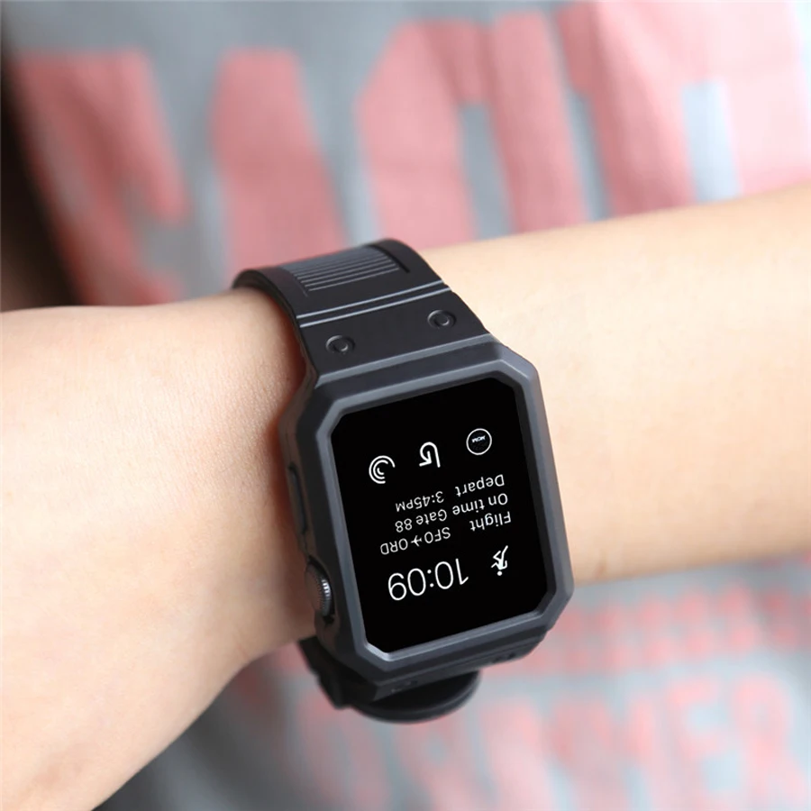 Ремешок для часов Apple Watch 42/38 мм водонепроницаемый резиновый браслет из ТПУ с