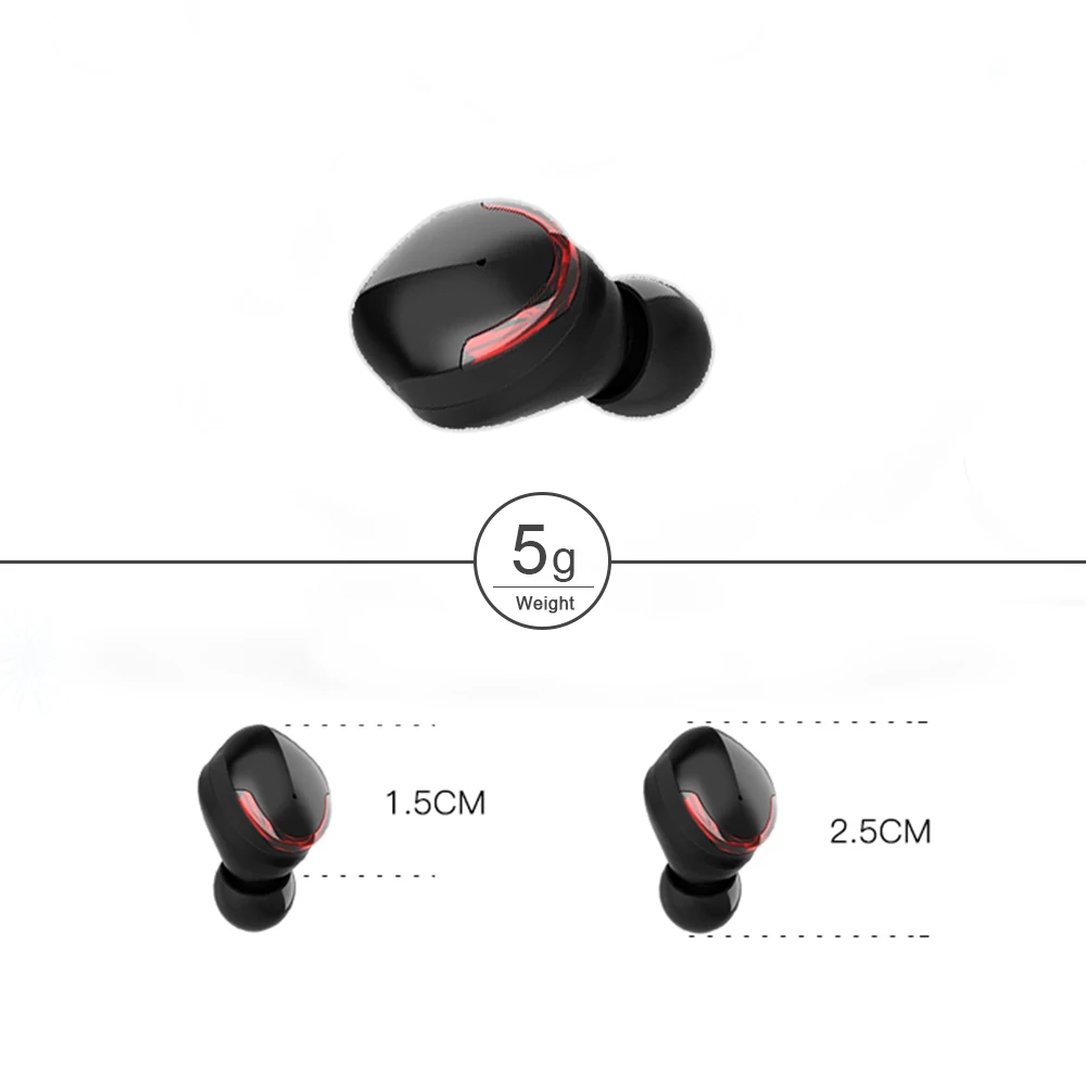 Новинка 2019 Bluetooth-гарнитура с цифровым дисплеем 5 0 Беспроводная двумя ушами TWS