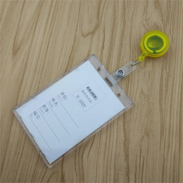 yellow 1 BINXUE карточка работника туба Крышка карты прочные карты и ID Держатели значок и шнурок Висячие бирки легко Пряжка контроль доступа - Цвет: yellow 1