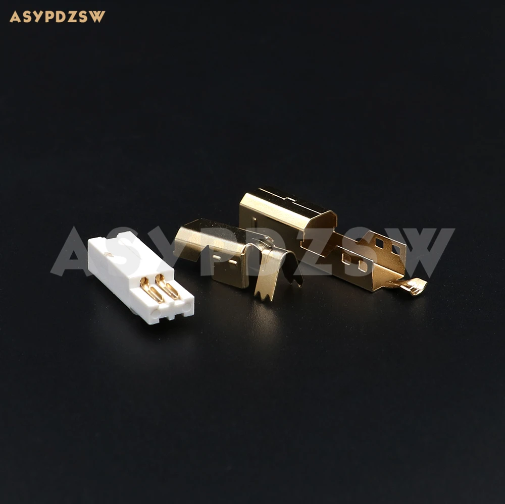 Топ HIFI DIY позолоченный 5U терминал мужской тип-b USB провод штекер DAC Кабельный разъем
