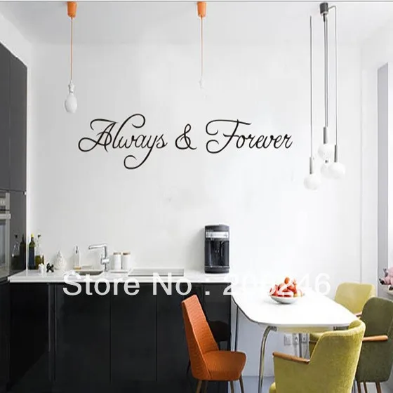

"Always&Foever." Saying Vinyl Wall Art Decals Window Stickers Home Decor